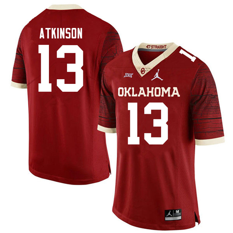 Men #13 Colt Atkinson Oklahoma Sooners Jordan Brand Limited College Football Jerseys Sale-Crimson